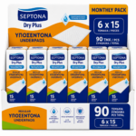 Septona Dry Plus Regular Υποσέντονα Μιας Χρήσης 60x90 Monthly Pack 6x15 (90τμχ)